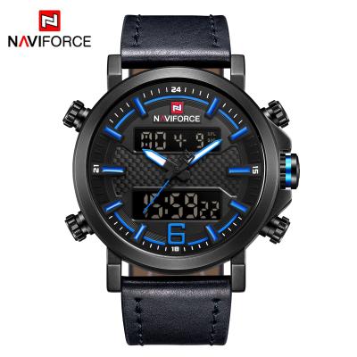 China NAVIFORCE 9135 Automatic Date Watches for Men Original Countdown Alarm Chronograph Sport Men Watch Navy Blue Luxury Wristwatches for sale