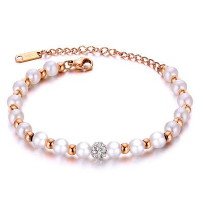 China FASHIONABLE Handmade Pink High End Jewelry Beaded Charm Bracelet Hotsale Gold Beaded Charm Bracelet for sale