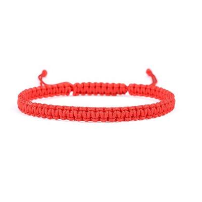 China Fashionable Handmade Colorful Braided Nylon Nylon Rope Couples Stainless Steel Adjustable Bracelets for sale