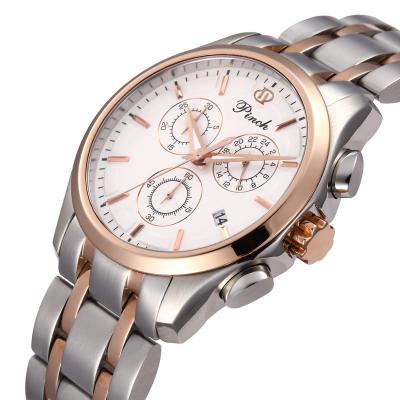 China Automatic Date Quartz Watches Watches Men Wristwatches Luxury Stainless Steel Multifunctional Watches Waterproof Chronograph for sale