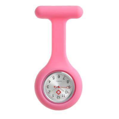 China Wholesale Casual Portable Medical Digital Luminous Silicone Pocket Quartz Brooch Breast FOB Watch For Nurse for sale