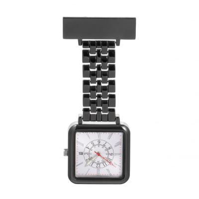 China Water Resistant Nurse Watch For Hospital Nurse Pin Watch Movement Breast Watch High Quality Digital Calendar Display Square Nurse Watch for sale