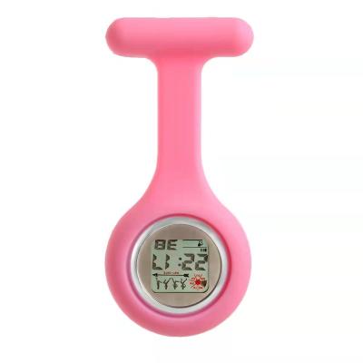 China Wholesale Portable Removable Pocket Digital Silicone Date Timing Stainless Steel Stopwatch Pocket Nurse FOB Watch for sale