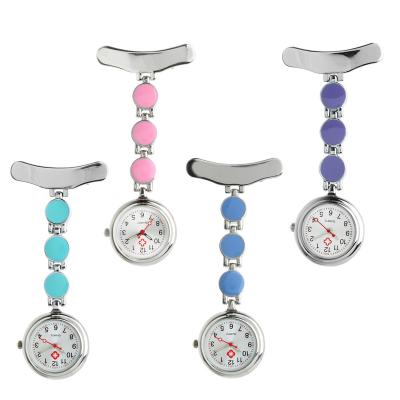 China Stainless Steel Hospital Nurse Watch Pin Wall Watch Luminous Waterproof Quartz Chest Watch for sale