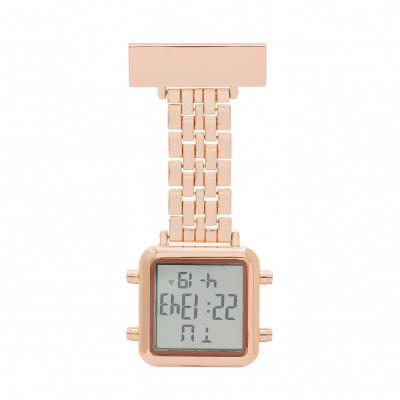 China Water Resistant Stainless Steel Stopwatch Timing Chest Medical Watch Digital Square Nurse Watch for sale