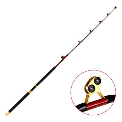 China High Quality Saltwater Big Game Trolling Boat Glass Fishing Rod 100-150 Pound for sale