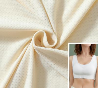 China Stretch Polyester Spandex Mesh Fabric Warp Knitted Underwear Fabric Sportswear Fabric for sale