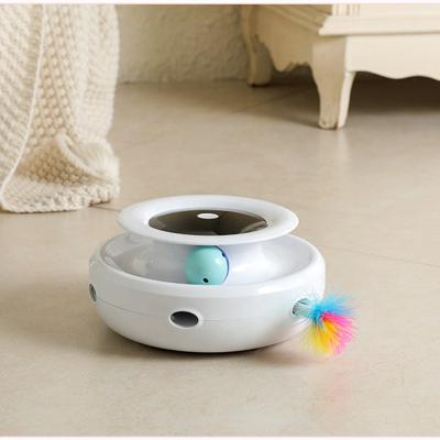 China Environmentally Sustainable Movable Electronic Plastic Cat Toy With Automatic Cute Robotic Ball Toys For Cats en venta