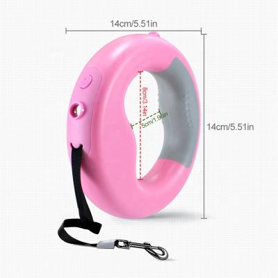 China Lights In Stock Pet Wholesale New Products Adjustable Dog Leash Training 3m Led Dog Leash With Led Flashlight for sale