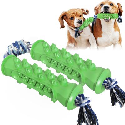 Китай Hot Viable Pet Teeth Cleaning Toys With Rope Dog Toothbrush Chew Toy Interactive Pet Toys продается