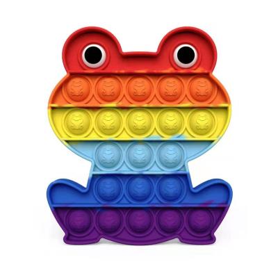 中国 Reduce Heart Square Silicone Hexagon Rainbow Circle Unicorn Toy Noise Hot Selling Sensory Toys 販売のため