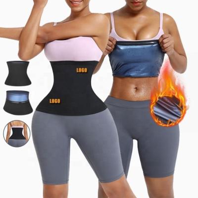 China Hot Sale Custom Sauna Sweat Workout Antibacterial Shaper Cincher No Logo Waist Trainer For Weight Loss Trimmer Neoprene Slimming Belt for sale