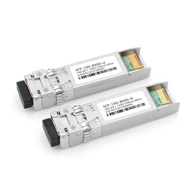 China FTTX 10G SFP+ 80km 1490/1550nm LC Connector Transceiver Module OEM Manufacturer 10G SFP BIDI Optical Module for sale