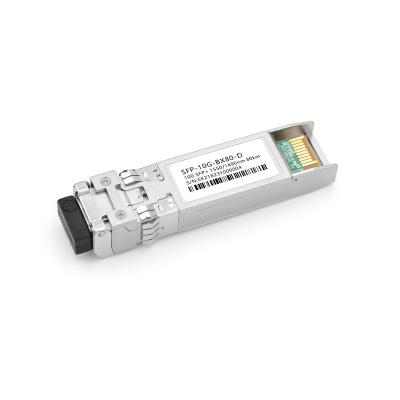 China FTTX 10G SFP 80km 1550/1490nm LC Connector Transceiver Module OEM Manufacturer 10G SFP+ BIDI Optical Module for sale