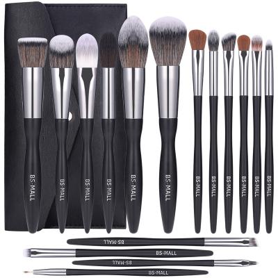 China BS-MALL Super Soft Skin-friendly Makeup Brush Set Professional 16 Piece Makeup Brush Set Private Label Makeup Brushes With Bag for sale