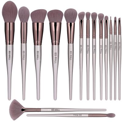 China 2021 Wholesale Amazon Skin-Friendly Champagne Gold Makeup Brushes 15pcs Makeup Brushes Cosmetic Private Label Face Makeup Brush for sale