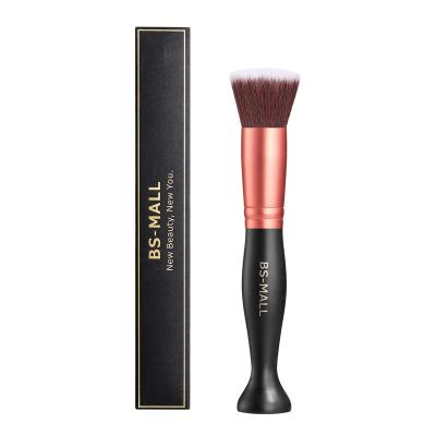 China BS-MALL Private Label Flat Surface Kabuki Skin-Friendly Foundation Brush Single Synthetic Face Makeup Foundation Brush With Gift Box for sale