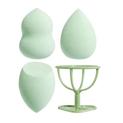 China BS-MALL Soft Skin-friendly Makeup Sponge Private Label Make Up Blender Sponge Gift Set Non Latex 3pcs Makeup Blender Sponge With Stand for sale