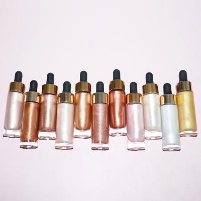 China Custom Logo Eyeshadow Shimmer Glow Makeup Smooth Body Highlighter Wholesale Waterproof Body Liquid Shimmer for sale