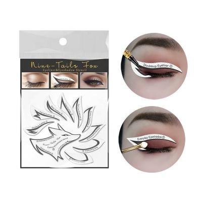 China Waterproof Eyeliner Stencils Eye Makeup Stickers Card 12 Styles Nonwoven Eyeshadow Eyeshadow Shaping Tools for sale