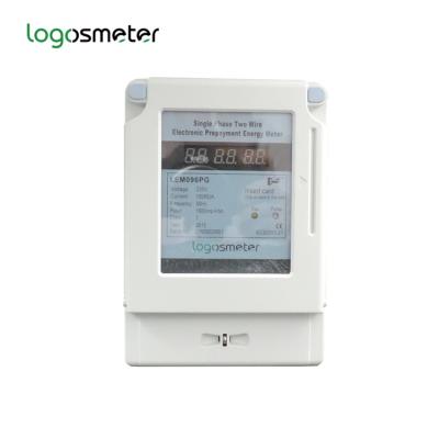 China Single Phase Prepayment Energy Meter Keypad IC Card Programmer PLC Prepaid Electric Meter LEM096PG LEM096PG for sale