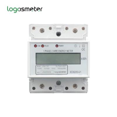 China Single phase DIN rail meter DL/T645 communication LCD display electronic energy meter LEM511HC LEM511HC DL/T645 for sale