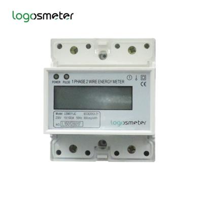 China Factory supply single phase DIN rail energy meter LCD display LEM011JC LEM011JC for sale