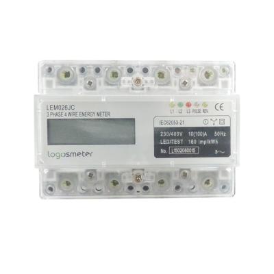 China Three Phase Four Wire Din Rail LCD / Led Display Electric Power Meter LEM026JC LEM026JC for sale