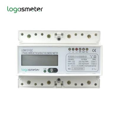 China IR-port Three Phase Din Rail Electronic Energy Meter RS485 Active And Reactive Smart Communication LEM131GC LEM131GC for sale