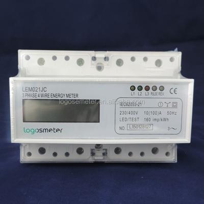 China LOGOS three phase rail digital kilowatt hour meter/KWH DIN METER 5/30A 10/60A 20/100A CT/5A LEM021JC for sale