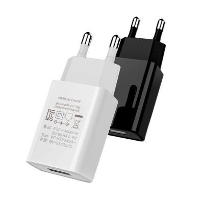 China High Quality 5v1A/5v2A Convenient KC Korean Standard Certified Mobile Phone USB Plug Adapter Wall Mounted Fast Charger For Samsung Phones for sale