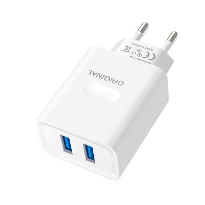 China Quick Charger EU USA Dual UBS Port Wall Travel Charger Adapter Convenient Quick Wall Mobile Phone Fast Charger Mobile Phone Accessories for sale