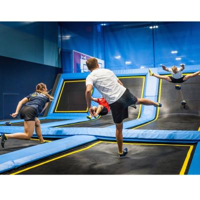 China With Rebound Protector Net Indoor Commercial Playground Kkmark Play Systems Interactive Trampoline Park With Foam Pit for sale