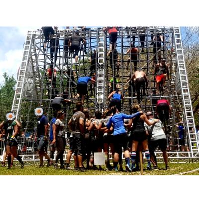 China Outdoor Aluminum Climb Amusement Park/Spartan Race Sight Cargo Net Obstacles Cargo Net Gym Boot for sale