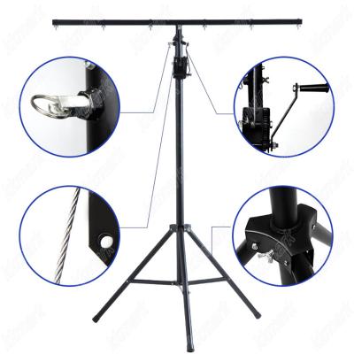 China kkmark Flexible Light Accuracy DJ Par Lighting Stands Aluminum T-Bar Truss Adjustable Light Crank Tripod Steel Tripod Stand for sale