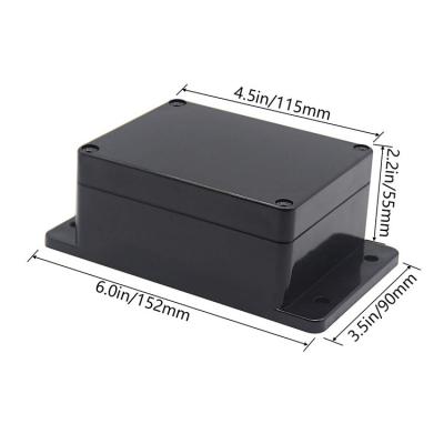 China Factory Use Outlet Wall Mount Black ABS Plastic Box Enclosure Junction Box PCB Electrical Waterproof Electronic Box for sale