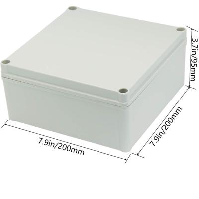 China Outdoor Custom Electronics Hardware Enclosure Box ABS Plastic Enclosure For PCB Electronic Components 200 x 200 x 95 mm for sale