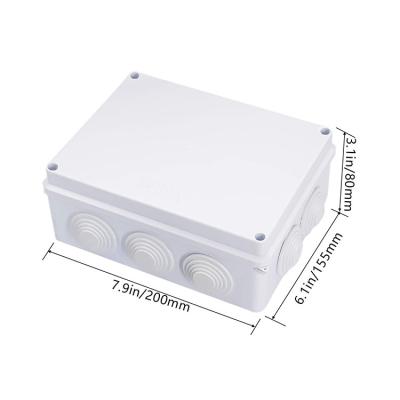 China Outdoor Custom Waterproof ABS IP65 Plastic Enclosure Electronic Hardware Fence Junction Box 200 x155 X 80mm for sale