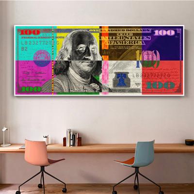 China Waterproof Modern Graffiti Dollars Wall Art Pictures Print On Canvas Quilting Painting For Living Room Home Decoration for sale