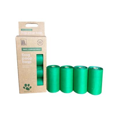 China Sustainable Plastic Dog Compostable Dog Waste Bags For Poop Biodegradable Poop Bags Leak Proof , Cat's Litter Bags Portable Disposable for sale