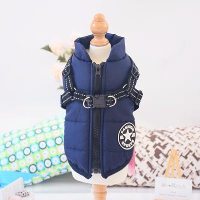 China Amazon viable hot sale chest and back a body cotton vest cotton-padded pet winter clothing thickened bipedal cotton-padded coat for sale