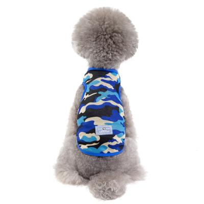 China New Camouflage Mesh Tank Top Dog Teddy Vest Dog Vest Summer Slim Dog Clothes Pet Clothes Summer Clothes Vest for sale