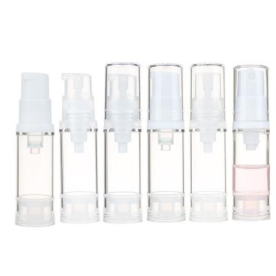 China Original Factory 5ml 10ml 15ml Plastic Emulsion Bottles Spray Bottle Pump Vacuum Airless Container For Sample Cosmetic Cream Gift for sale