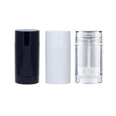 China Cosmetic in Crystal Clear White White Black Container Lip Balm 15ml Deodorant Stick Bottle Stock Empty Round Container 1oz 1.7oz 2.5oz Oval for sale