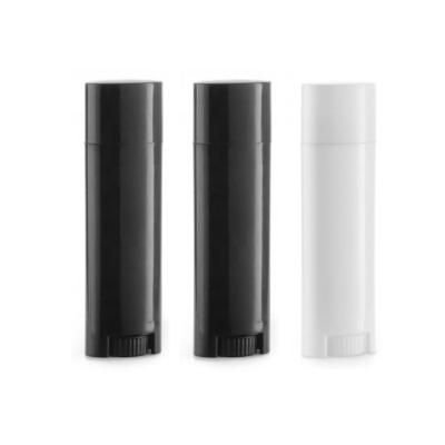 China 5ml 5g Mini Round Empty White Black Cosmetic Lipstick Tube Lip Balm Tube Clear Oval Tube With Logo Printing for sale