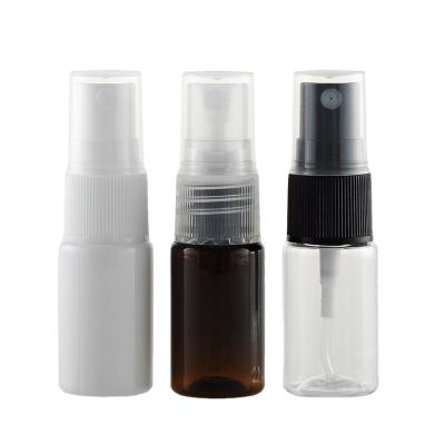 China Original Factory 10ml 15ml PET Amber Plastic Bottle Clear With Screw Lids 10ml Smooth Mist Spray Empty Bottle for sale