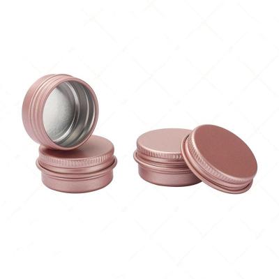 China Empty Container For Lip Balm 5ml 10ml 15ml 20ml 30lm 50ml 60ml 100ml Rose Gold Aluminum Tin Jar Metal Lip Scrub Container Cosmetic Cream Tin Container for sale