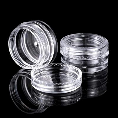 China Mini Clear Skin Care PS Plastic Tiny Cosmetic Cream Container Sample Cream Jar 3g 5g 10g Storage Container Small For Lip Balm Ointment Serum for sale