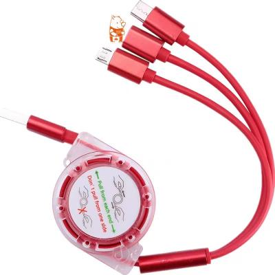 China MP3 / MP4 Player 3 In 1 Usb Cable Universal Multi Function Charging Usb Fast Cable Charging for sale