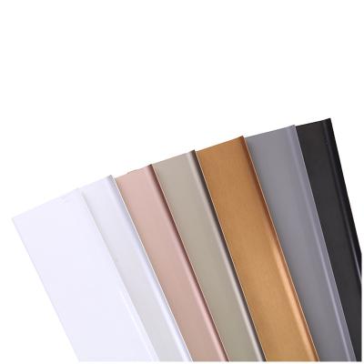 China Top quality modern profile 60mm wall protector aluminum skirting base curved metal coved skirting board plinth for sale